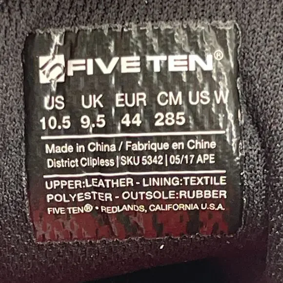 Five Ten Cycling Shoes Mens Size 10.5 Blue Leather Athletic Mountain Bike - Picture 8 of 9